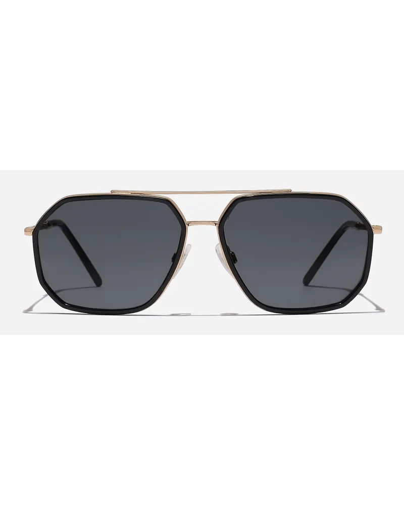 Dolce & Gabbana Gros Grain Sunglasses - Uomo Icons Oro E Nero Generic