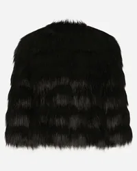 Dolce & Gabbana Faux Fur Jacket - Donna Giacche E Blazer Nero Ecopelliccia Nero