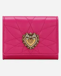 Dolce & Gabbana Portafoglio French Flap Devotion - Donna Portafogli E Piccola Pelletteria Rosa Pelle Rosa