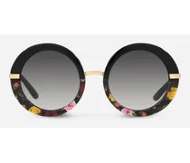 Half Print Sunglasses - Donna Occhiali Da Sole Stampa Floreale