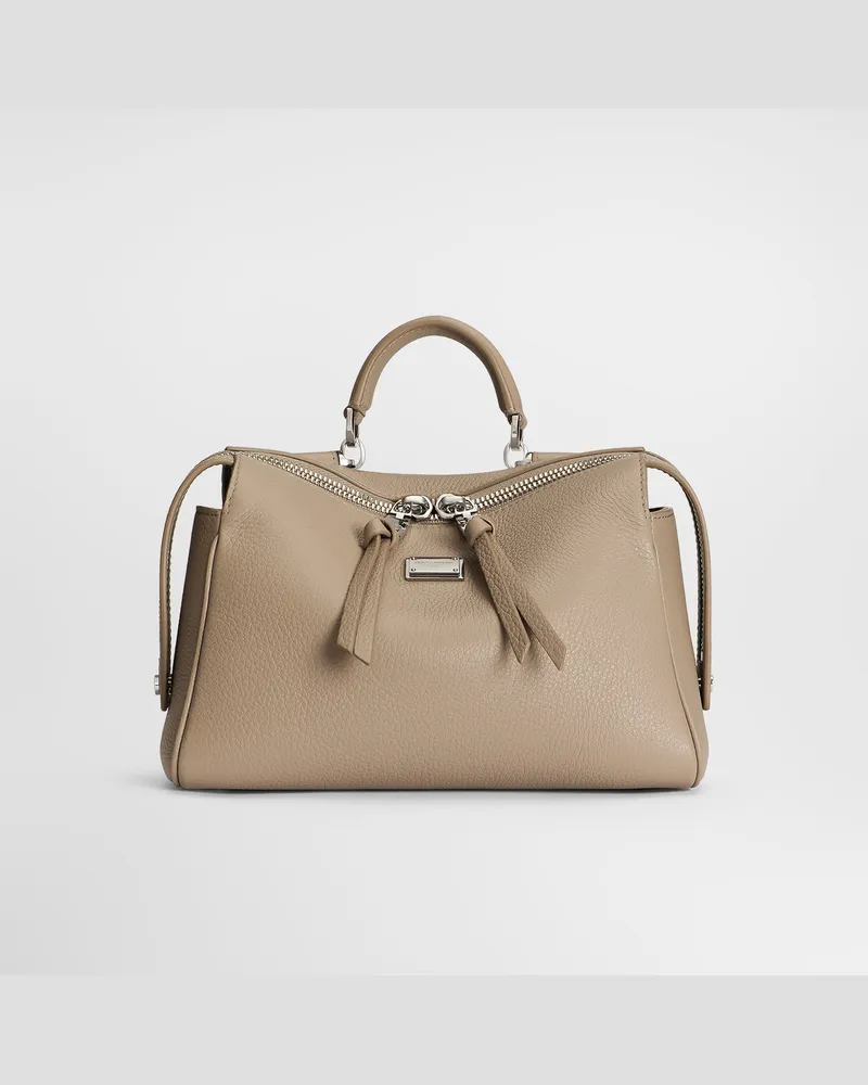 Dolce & Gabbana Borsa A Mano Vittoria In Pelle Di Vitello - Uomo Borse Shopping Beige Beige