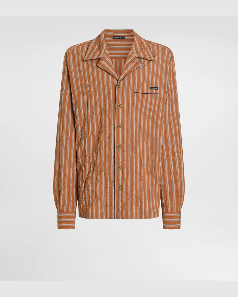 Dolce & Gabbana Camicia Vanity Rigata Froissé - Uomo Camicie Multicolore Rigato