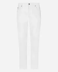 Dolce & Gabbana Jeans Regular Stretch Bianco - Uomo Denim Multicolore Denim Variante