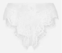 High-waisted Lace Briefs - Donna Intimo Bianco Pizzo