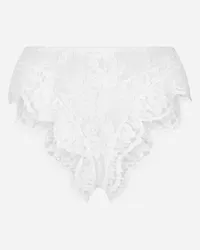 Dolce & Gabbana High-waisted Lace Briefs - Donna Intimo Bianco Pizzo Bianco