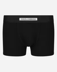 Dolce & Gabbana Boxer Regular Jersey Cotone Bielastico - Uomo Intimo E Loungewear Nero Cotone Nero