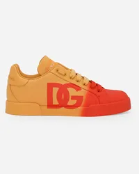 Dolce & Gabbana Sneaker Portofino In Pelle Di Vitello - Donna Sneaker Arancione Arancio