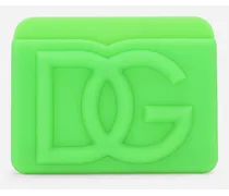 Dolce & Gabbana Portacarte In Gomma Con Logo In Rilievo - Uomo Portafogli E Piccola Pelletteria Verde Gomma Verde