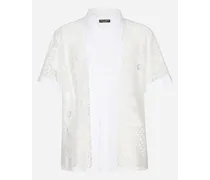 Camicia Hawaii Con Inserti In Pizzo - Uomo Camicie Multicolore Cotone