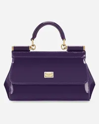 Dolce & Gabbana Borsa A Mano Sicily Piccola - Donna Borse A Mano Viola Pelle Viola