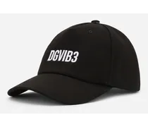 Cappello Con Visiera In Cotone Con Logo Dg Vib3 - Uomo Collezione Dgvib3 Teen Nero