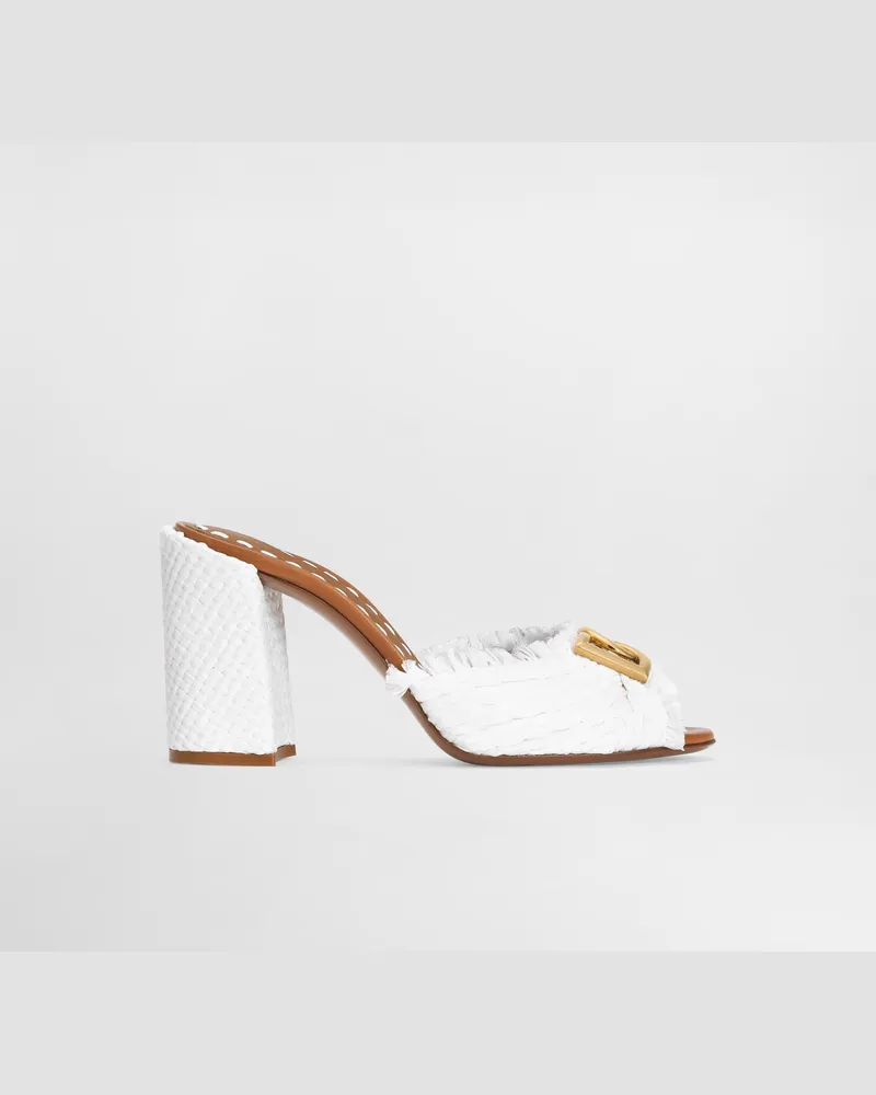 Dolce & Gabbana Mule In Rafia - Donna Slide E Mule Multicolore Multicolore