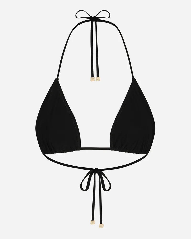 Dolce & Gabbana Reggiseno Triangolo Da Mare - Donna Beachwear Nero Jersey Nero
