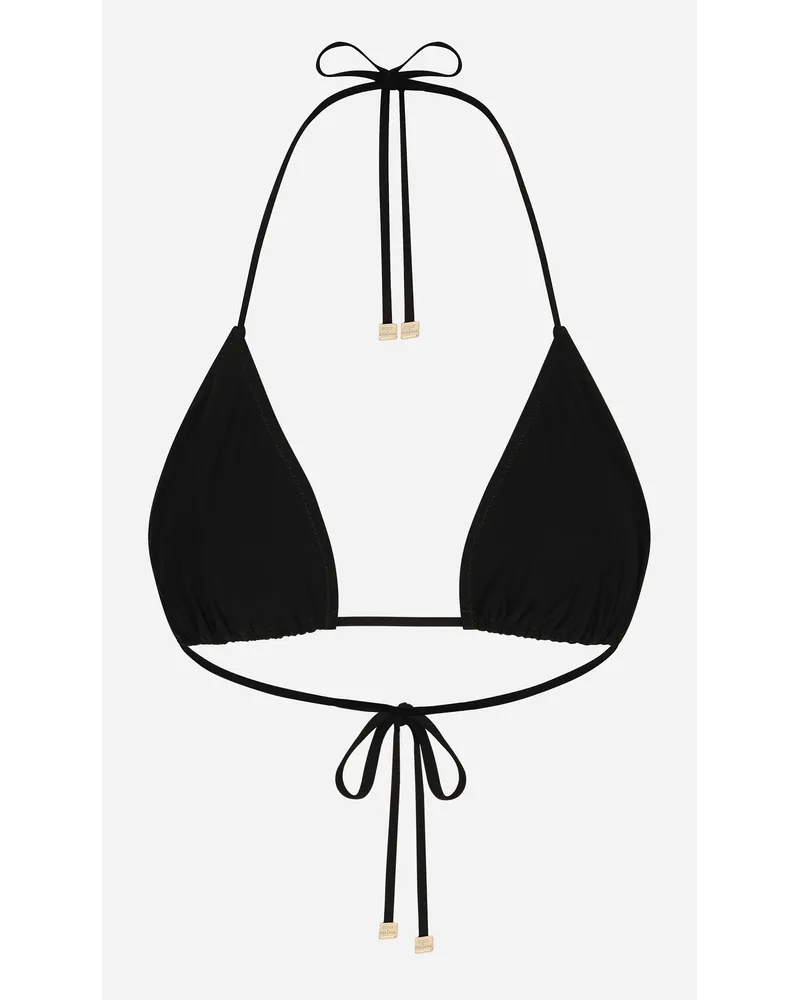 Dolce & Gabbana Reggiseno Triangolo Da Mare - Donna Beachwear Nero Jersey Nero