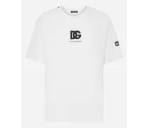 T-shirt Manica Corta Con Patch Dg Logo - Uomo T-shirts E Polo Bianco