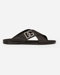 Dolce & Gabbana Sandalo In Pelle Di Vitello - Uomo Sandali E Slide Marrone Pelle Marrone