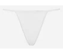 Slip A Tanga In Jersey Con Hardware Angelo - Donna Bianco