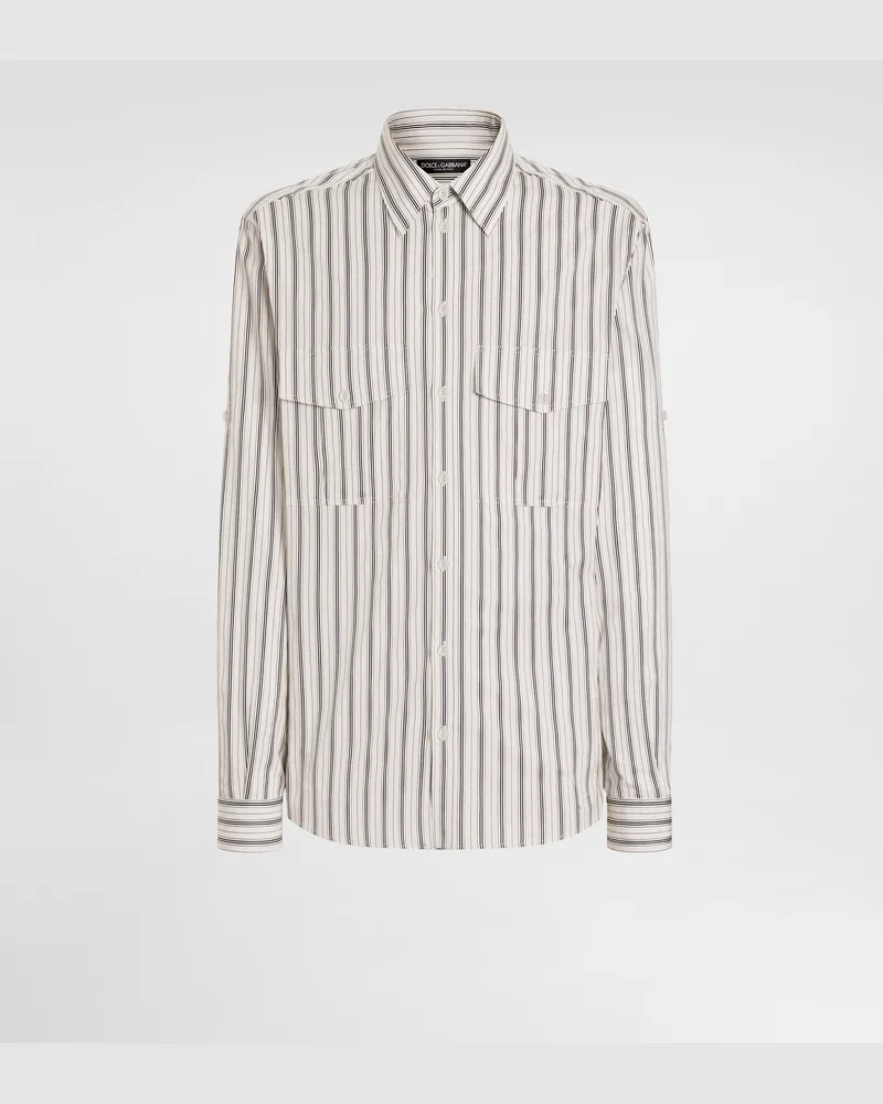 Dolce & Gabbana Camicia Martini Rigata - Uomo Camicie Multicolore Rigato