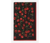 Cherry-print Silk Scarf (120x200) - Donna Sciarpe E Foulard Multicolore Seta