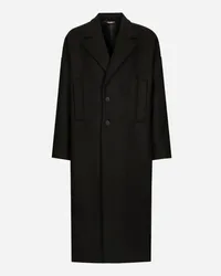 Dolce & Gabbana Cappotto Monopetto Over In Lana - Uomo Cappotti E Giubbotti Nero Nero