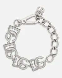 Dolce & Gabbana Bracciale Con Loghi Dg - Uomo Bijoux Argento Metallo Argento