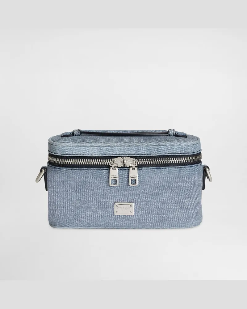 Dolce & Gabbana Minibag A Tracolla Atene In Nabuk Denim - Uomo Borse A Tracolla Denim Denim