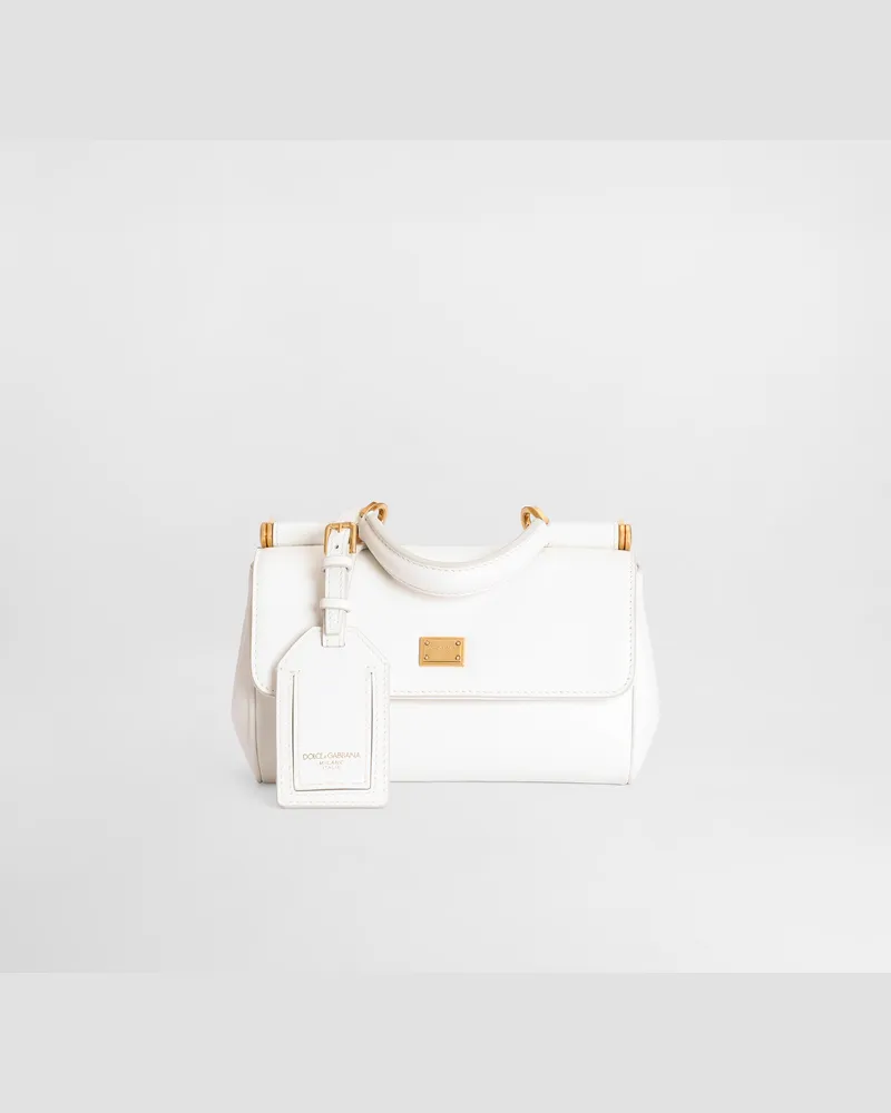 Dolce & Gabbana Borsa A Mano My Sicily Mini In Pelle Di Vitello - Donna Borse A Mano Bianco Bianco