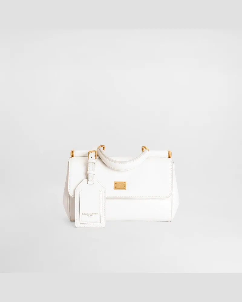 Dolce & Gabbana Borsa A Mano My Sicily Mini In Pelle Di Vitello - Donna Borse A Mano Bianco Bianco