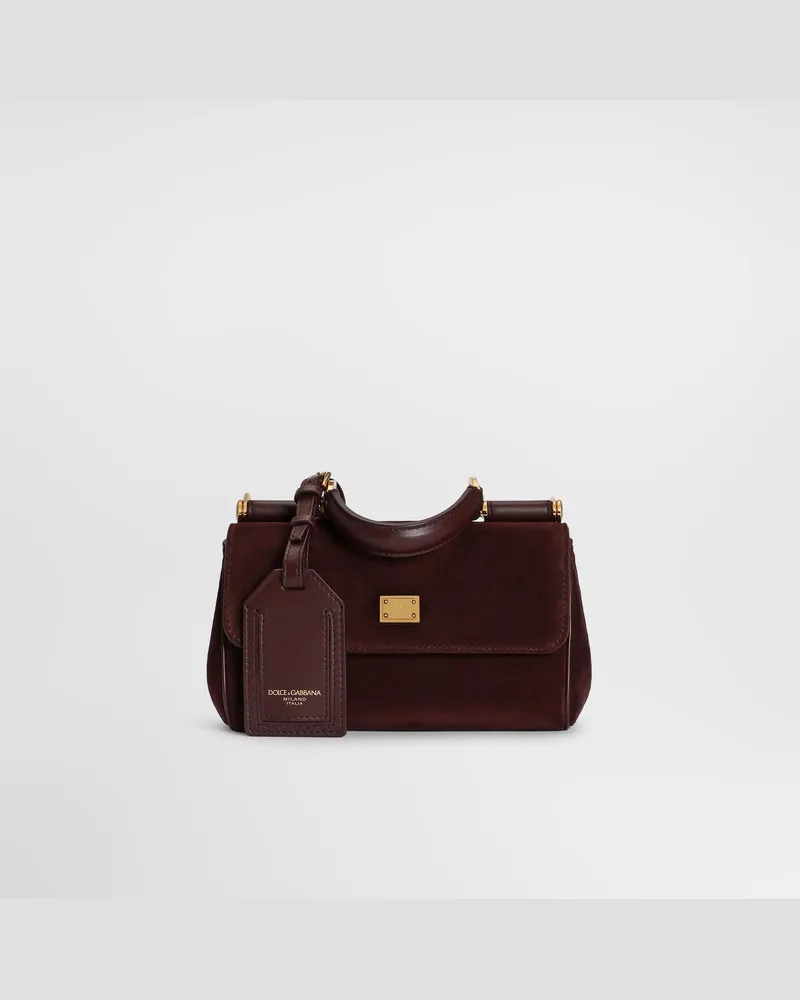 Dolce & Gabbana Borsa A Mano My Sicily Mini In Crosta - Donna Borse A Mano Bordeaux Bordeaux