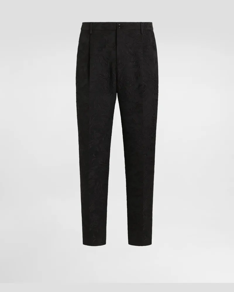 Dolce & Gabbana Pantaloni In Broccato - Uomo Collection Nero Nero