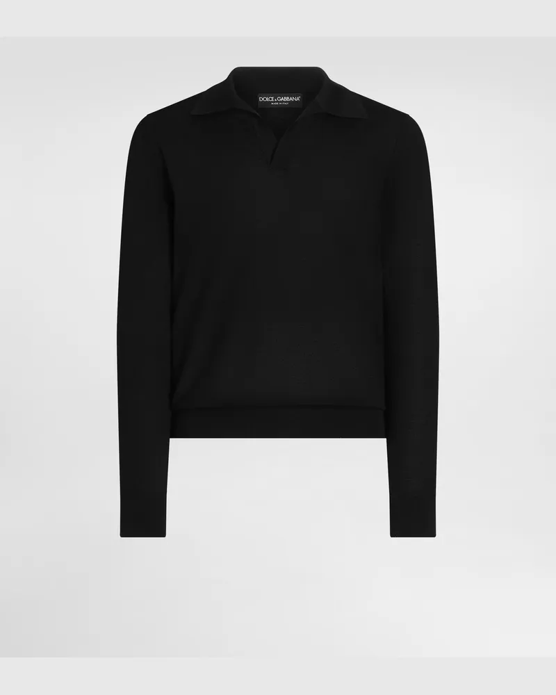 Dolce & Gabbana Polo In Maglia - Uomo Maglieria Nero Nero