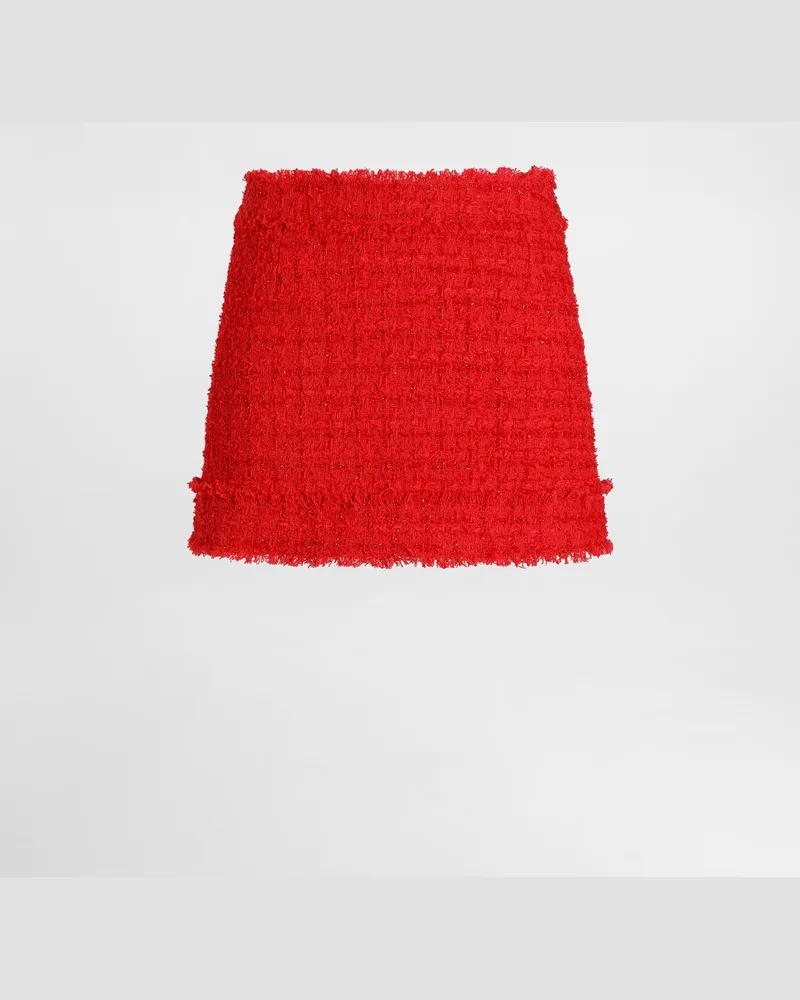 Dolce & Gabbana Minigonna In Tweed Rachel - Donna Gonne Rosso Rosso