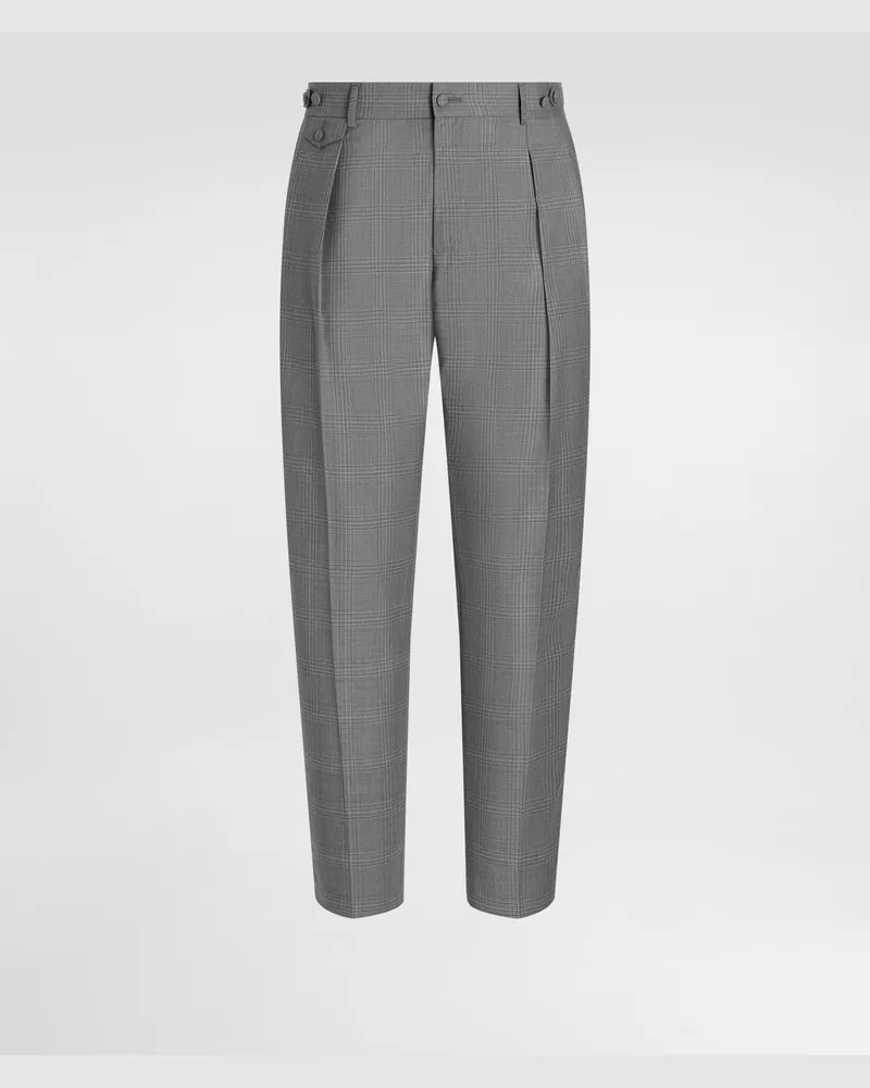 Dolce & Gabbana Pantaloni In Lana Vergine Principe Di Galles - Uomo Pantaloni E Shorts Multicolore Quadri-check-tartan