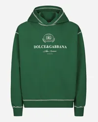 Dolce & Gabbana Felpa Con Cappuccio Stampa - Uomo Felpe Verde Verde