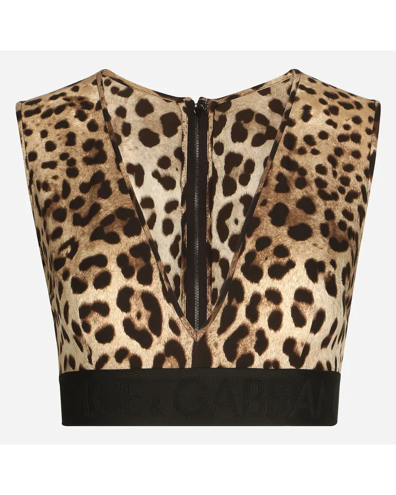 Dolce & Gabbana Top - Donna Camicie E Top Stampa Animalier Seta Leo