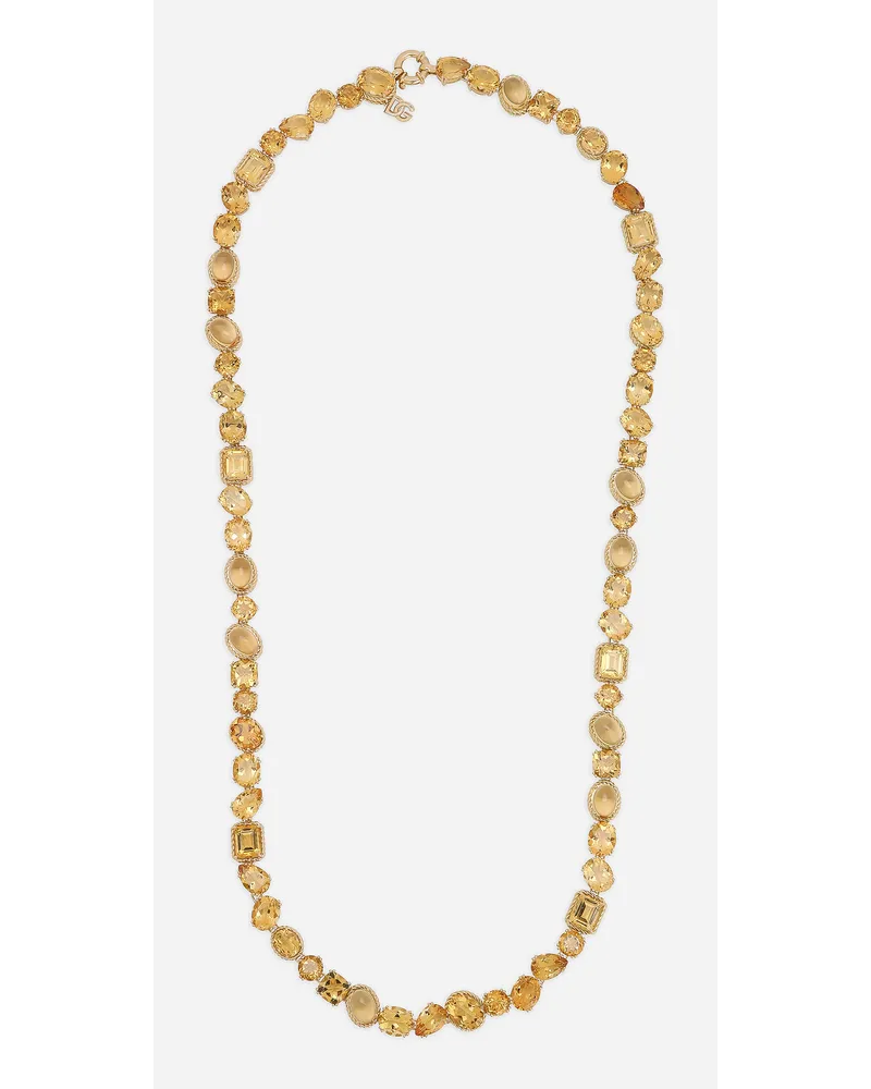 Dolce & Gabbana Anna Sautoir In Oro Giallo 18kt Con Citrini - Donna Collane Oro Oro Oro
