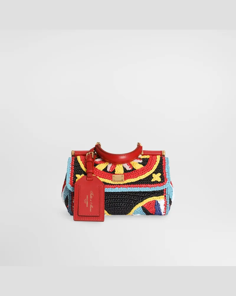 Dolce & Gabbana Borsa A Mano My Sicily Mini In Rafia - Donna Borse A Mano Multicolore Multicolor