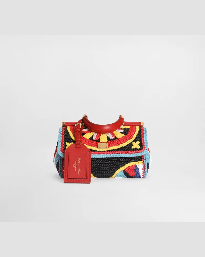 Dolce & Gabbana Borsa A Mano My Sicily Mini In Rafia - Donna Borse A Mano Multicolore Multicolor