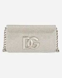 Dolce & Gabbana Clutch 3.5 - Donna Borse A Spalla E Tracolla Argento Viscosa Crystal