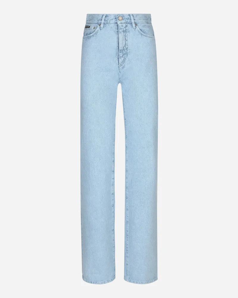 Dolce & Gabbana Jeans Flare In Denim Di Cotone - Donna Denim Multicolore Variante