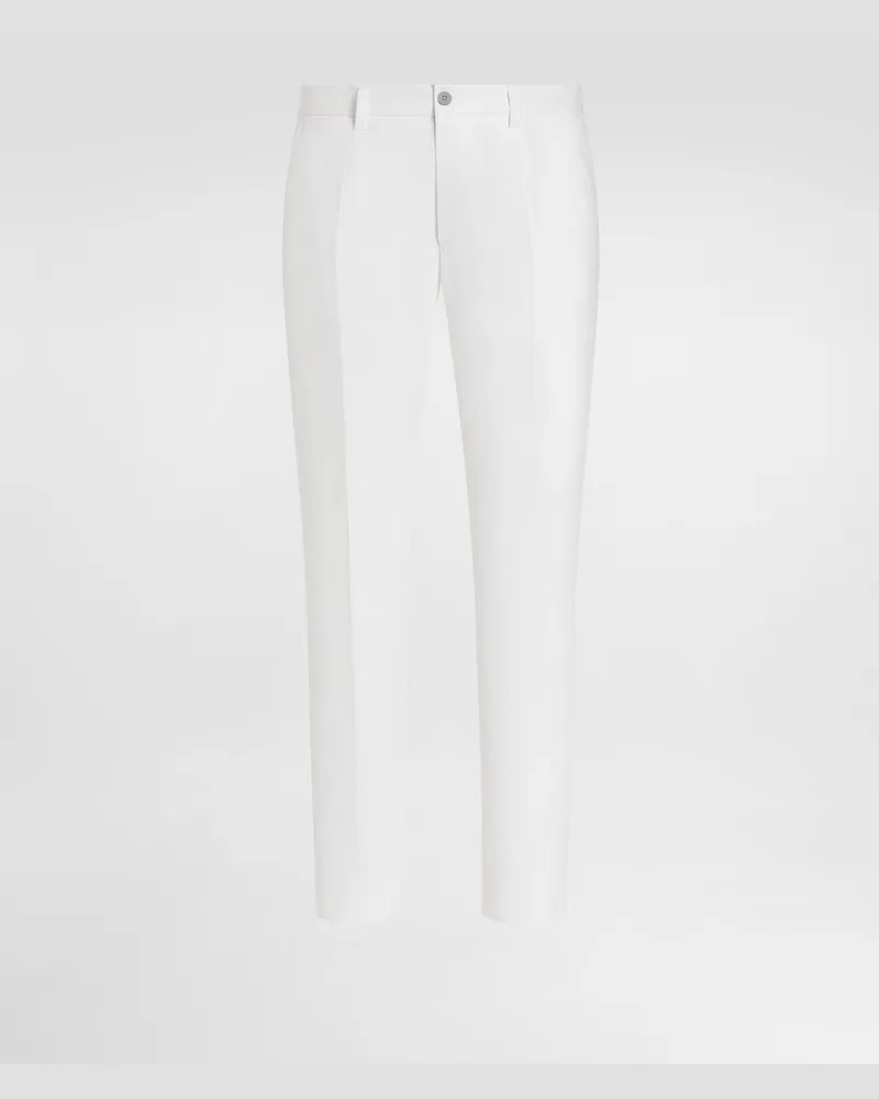 Dolce & Gabbana Pantalone In Lino - Uomo Pantaloni E Shorts Bianco Bianco