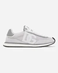 Dolce & Gabbana Sneaker Dg Cushion In Mix Materiali - Uomo Sneaker Grigio Grigio