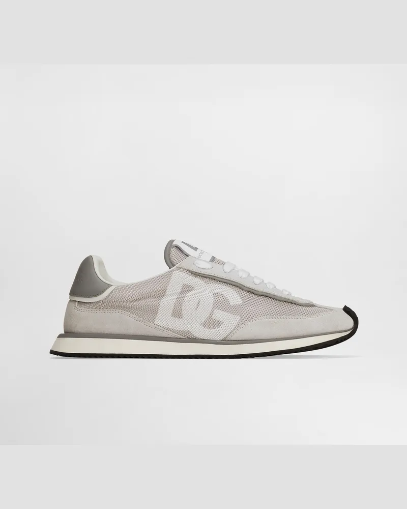 Dolce & Gabbana Sneaker Dg Cushion In Mix Materiali - Uomo Sneaker Grigio Grigio