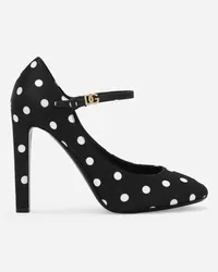 Dolce & Gabbana Mary Jane In Raso Stampato - Donna Décolleté E Slingback Stampa Stampa