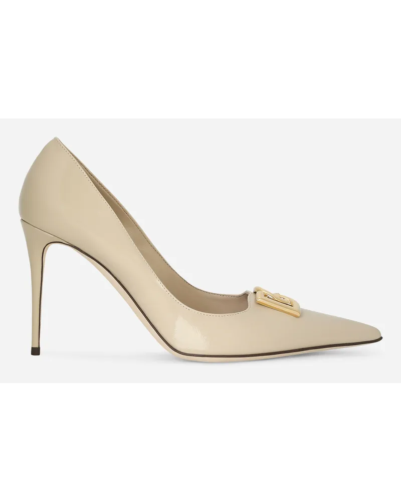 Dolce & Gabbana Décolleté In Pelle Di Vitello - Donna Décolleté E Slingback Beige Pelle Cappuccino