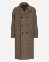 Dolce & Gabbana Cappotto Doppiopetto Lana Alpaca Melange - Uomo Cappotti E Giubbotti Beige Lana Melange