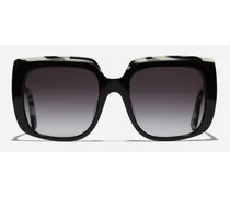 New Print Sunglasses - Donna Novità Nero Su Zebra