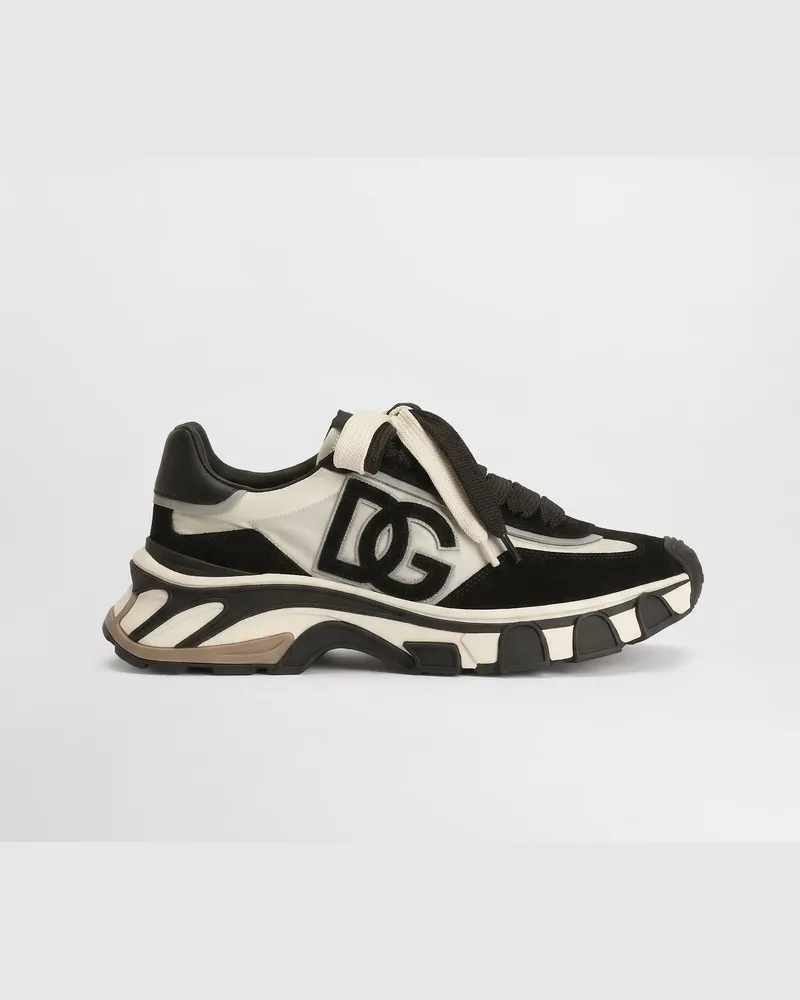 Dolce & Gabbana Sneaker Dg Country Road In Nylon E Pelle - Uomo Sneaker Bianco Bianco