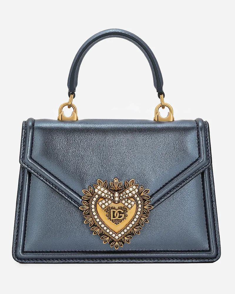 Dolce & Gabbana Top Handle Devotion Piccola - Donna Borse A Spalla E Tracolla Blu Pelle Blu