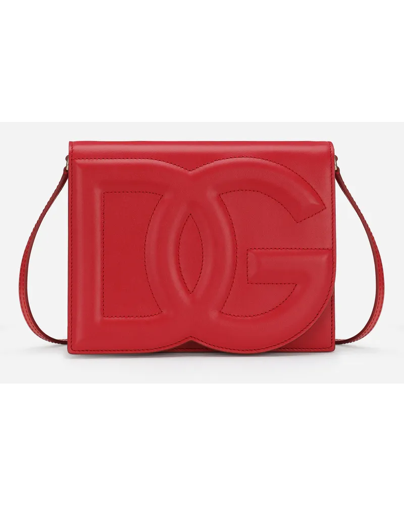 Dolce & Gabbana Borsa Dg Logo Bag A Tracolla In Pelle Di Vitello - Donna Borse A Spalla E Tracolla Rosso Pelle Rosso